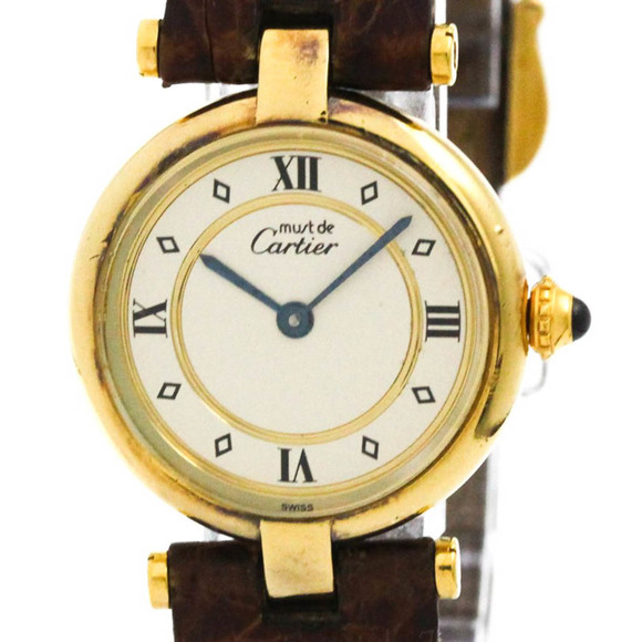 CARTIER Accessories - CARTIER Must Vendome Vermeil Gold Plated Quartz Ladies Watch